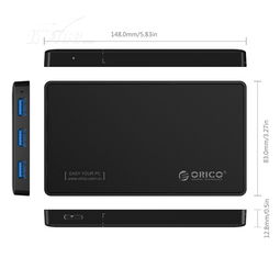 ORICO 2588H3多功能硬盤盒 集存儲擴展與HUB于一身的高效辦公伴侶